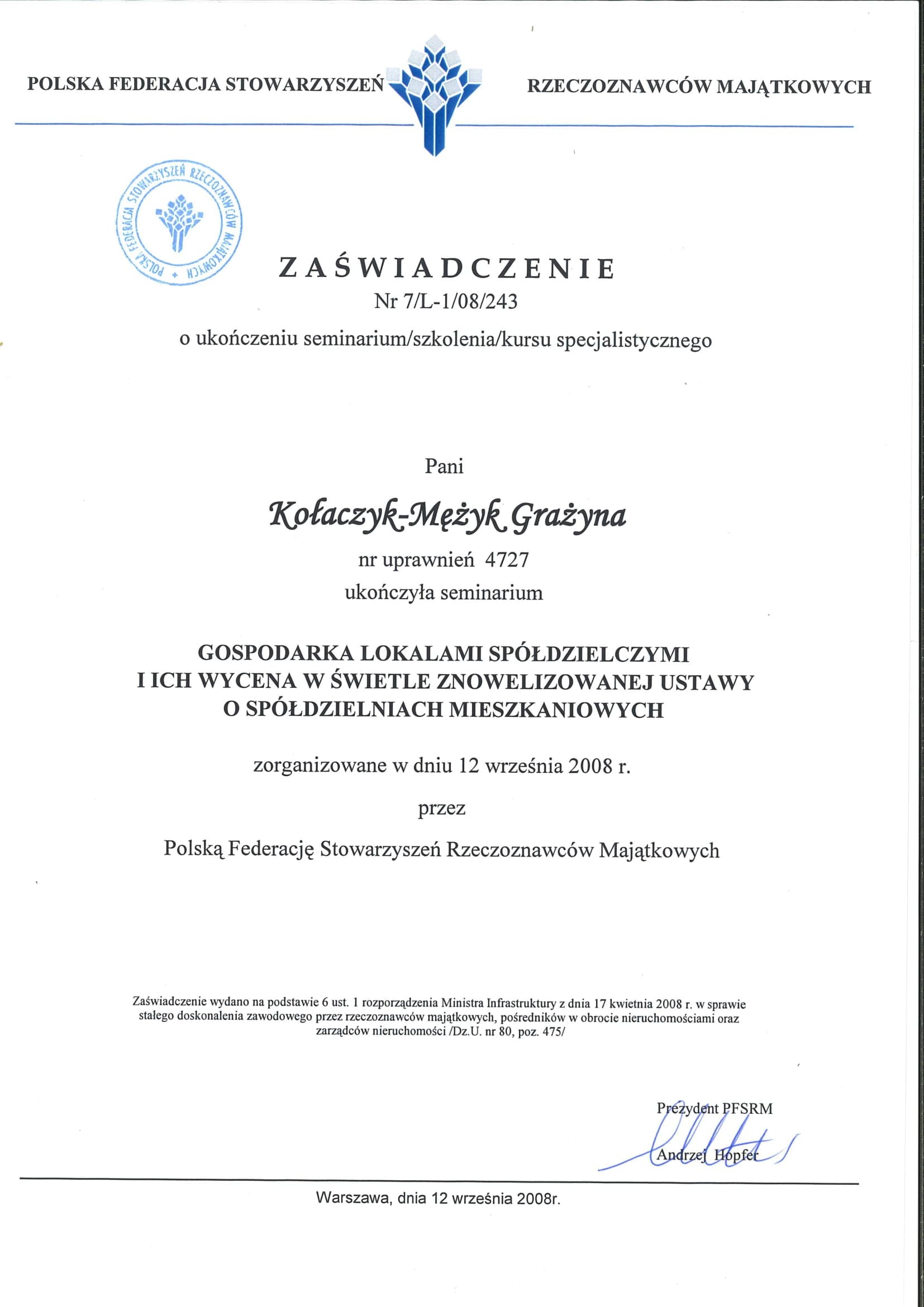 Gospodarka lokalami spółdzielczymi i ich wycena w świetle znowelizowanej ustawy o spółdzielniach mieszkaniowych.