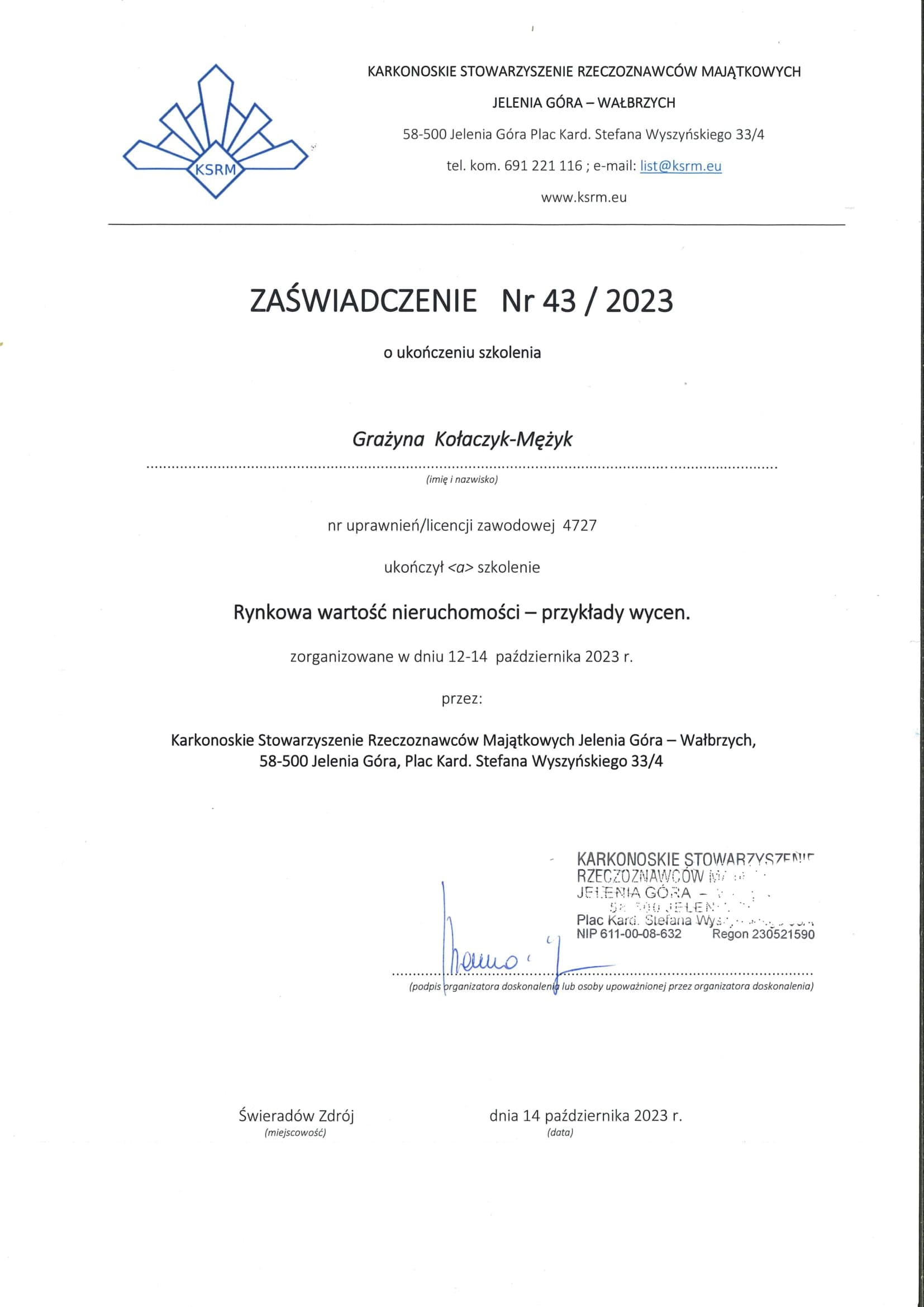 Rynkowa wartość nieruchomości przykłady wycen 2023.