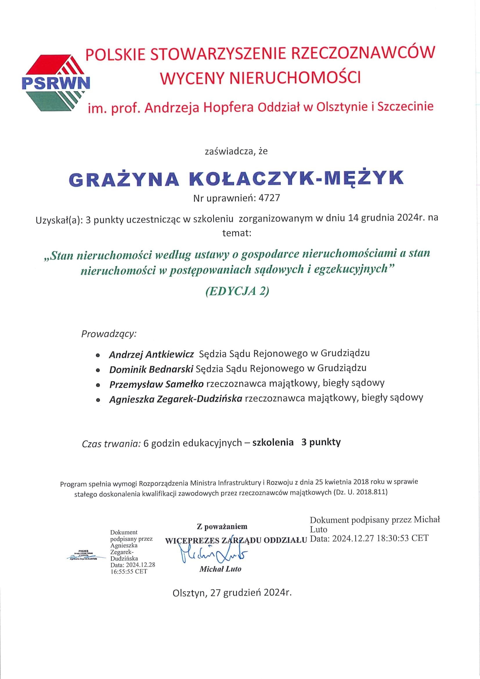 Stan nieruchomości według ustawy o gospodarce nieruchomościami a stan nieruchomości w postępowaniach sądowych i egzekucyjnych.